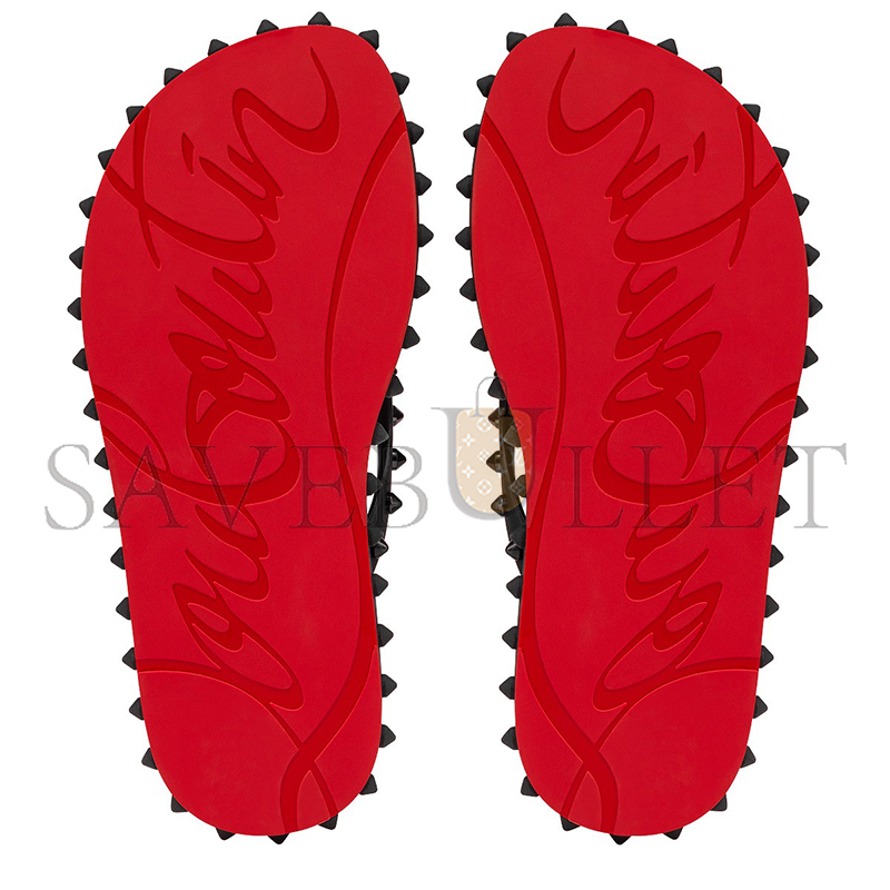 ch**an louboutin S*per loubi flipflip flops rubber black women 1230961bk01